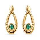 AAA Smaragd Ohrringe, 925 Silber Gelbgold Vermeil, ca. 0.34 ct