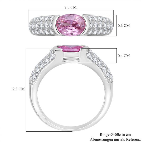 Lustro Stella rosa und weißer Zirkonia Ring image number 6