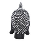 Buddha Kopf Figur, Größe 10,5x10x20 cm, Schwarz und Silber image number 1