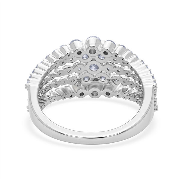 LUXURIANT DIAMOND - Lab Grown Diamant SI-GH SGL zertifiziert Ring 925 Silber Rhodiniert (Gr&ouml;&szlig;e 18.00) ca. 1,33 ct image number 5