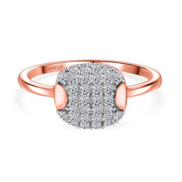 LUXURIANT SGL zertifizierter SI-GH Labor Diamant Ring, 925 Silber 750 Roségold Vermeil - 0,50 ct. image number 0