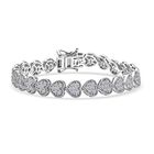 LUXURIANT DIAMOND - Lab Grown Diamant SI Armband ca. 19 cm 925 Silber rhodiniert ca. 3.98 ct