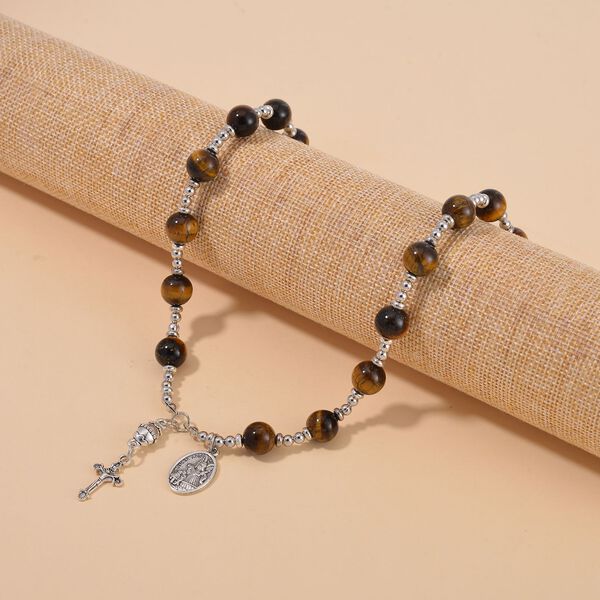 Tigerauge Halskette, 45+5 cm - 180 ct. image number 2