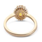 AA Gelber Saphir und Diamant Ring 375 Gelbgold image number 4