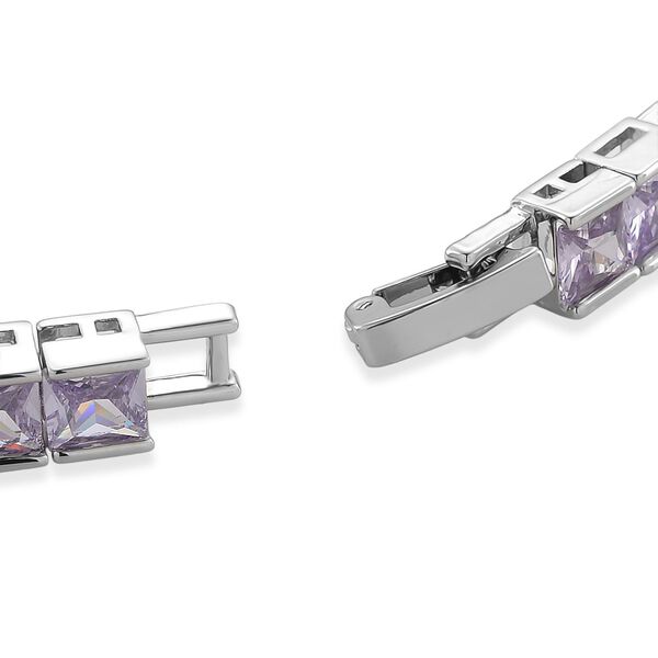 Lavendel Zirkonia Armband, 18+2,5cm image number 4