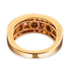 Roter und gelber Saphir-Ring, 925 Silber vergoldet  ca. 1,46 ct image number 4