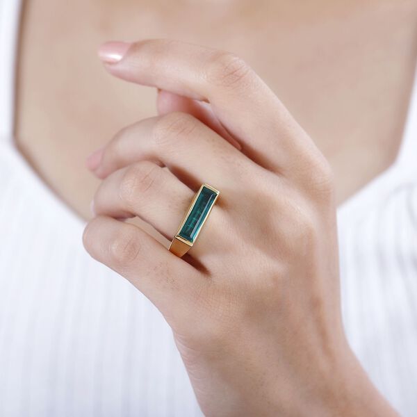 Smaragd Triplett Quarz Ring - 3,20 ct. image number 3