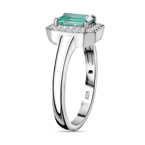 AAA Kagem sambischer Smaragd und Moissanit-Ring - 1,13 ct. image number 4