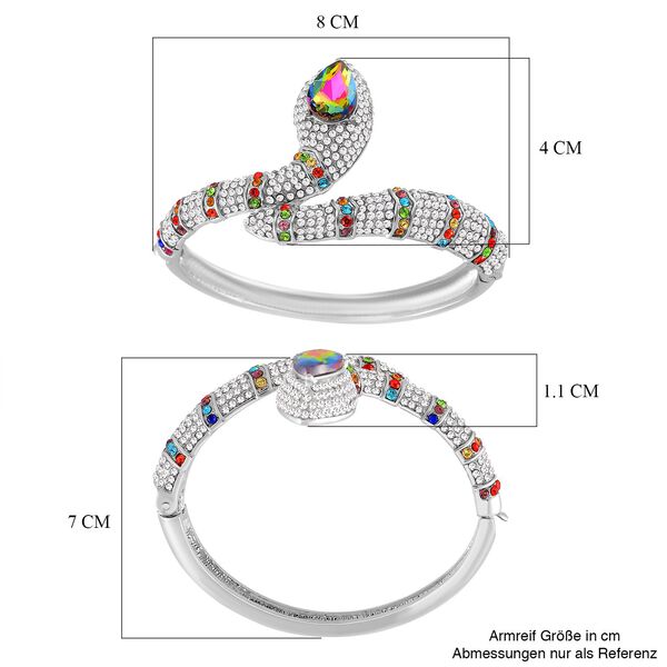 Mehrfarbiger Kristall-Armreif, 18 cm image number 5