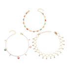 Weißer Kristall Schmuckset Eisen emailliert, Eisen Std Gelb