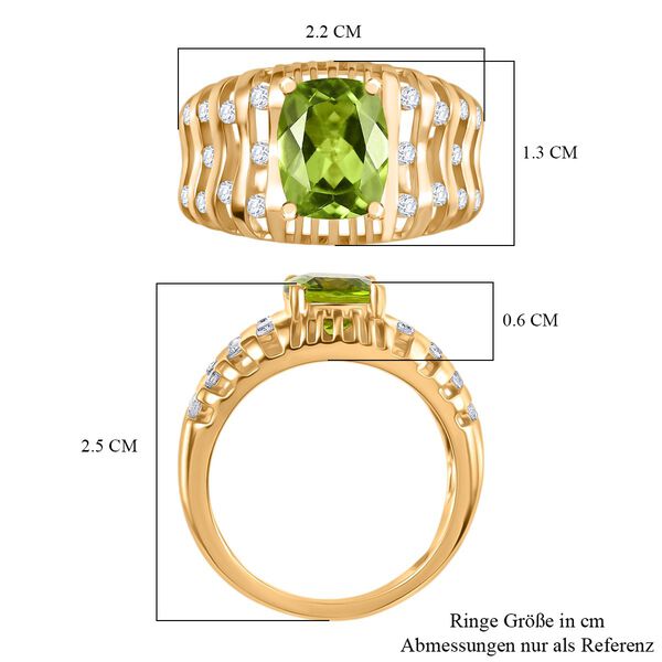 Peridot und Zirkon Ring - 2,59 ct. image number 7