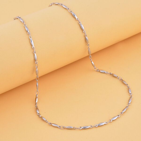 Halskette, ca. 50 cm, Edelstahl ca. 8,50g, silberfarben image number 2