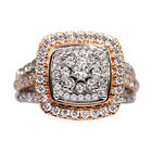 New York Kollektion - Diamant-Halo Ring, P1 G-H, 585 Weißegold, 1,50 ct. image number 1