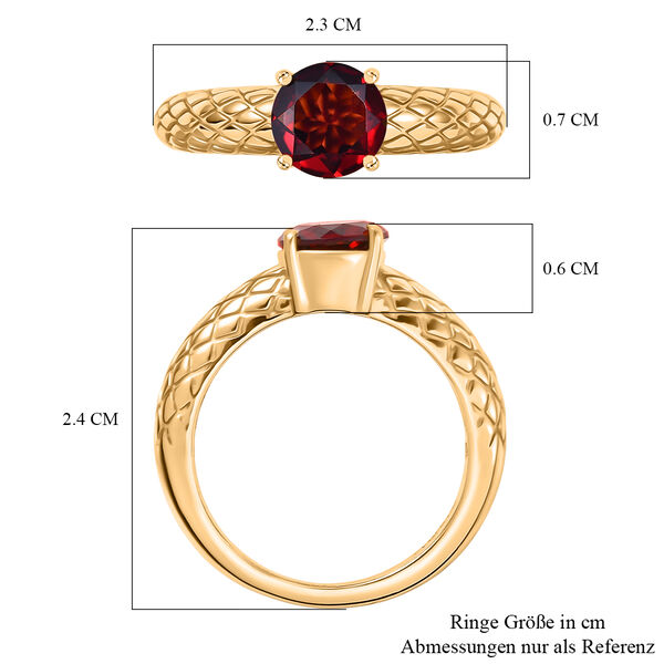 EVER TRUE Mosambik Granat Ring Nickelfreies Messing (Gr&ouml;&szlig;e 19.00) ca. 1,32 ct image number 6