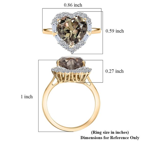 LUXURIANT AAA Turkizit und Labor Diamant Ring in 417 Gold - 5,51 ct. image number 5