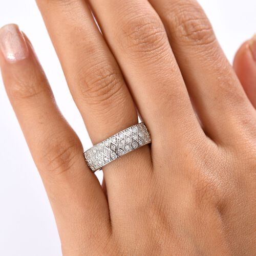 LUXURIANT DIAMOND - Lab Grown Diamant SI-GH SGL zertifiziert Ring 925 Silber rhodiniert (Größe 16.00) ca. 1,00 ct image number 2