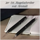 2er Set Kugelschreiber mit Kristall, matt-schwarz image number 6