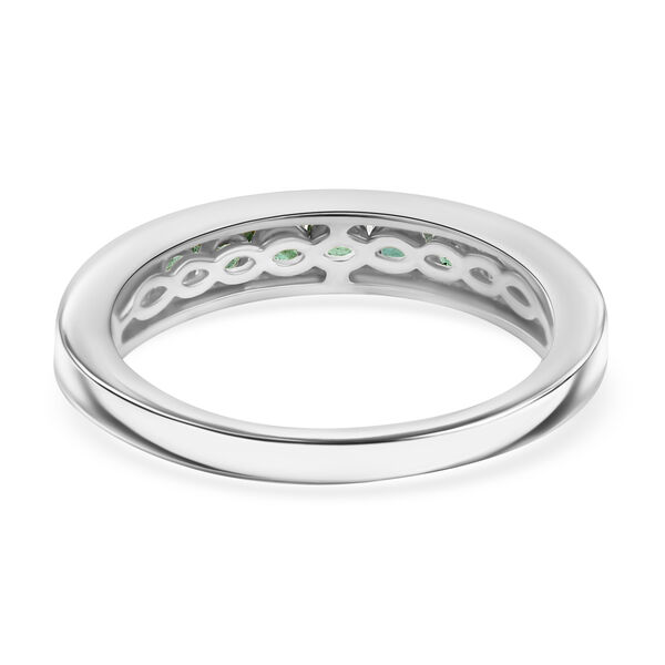 Socoto Smaragd Ring 925 Silber platiniert (Gr&ouml;&szlig;e 19.00) ca. 0,58 ct image number 5