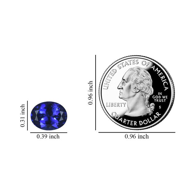 Tanzanite Oval 10x8 Faceted Cut 4A 2.50 Ct image number 2