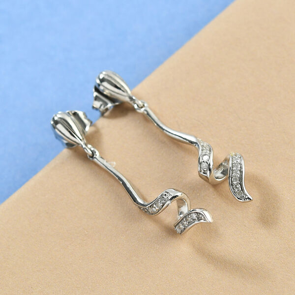 Diamant Ohrh&auml;nger in Silber image number 2