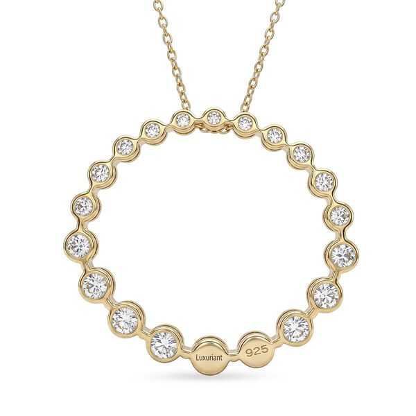 LUXURIANT DIAMOND - Lab Grown Diamant SI-GH Anh&auml;nger mit Kette, ca. 50 cm 925 Silber 750 Gelbgold vermeil ca. 2.99 ct image number 5