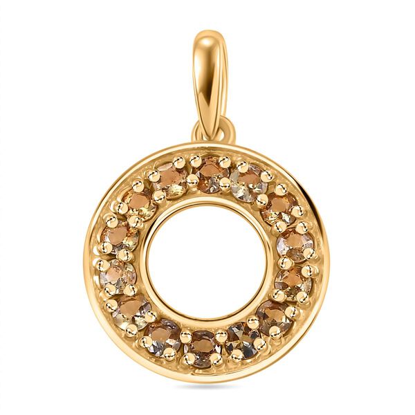 AA nat&uuml;rlicher goldener Tansanit Anh&auml;nger, ca. 0,87 ct.