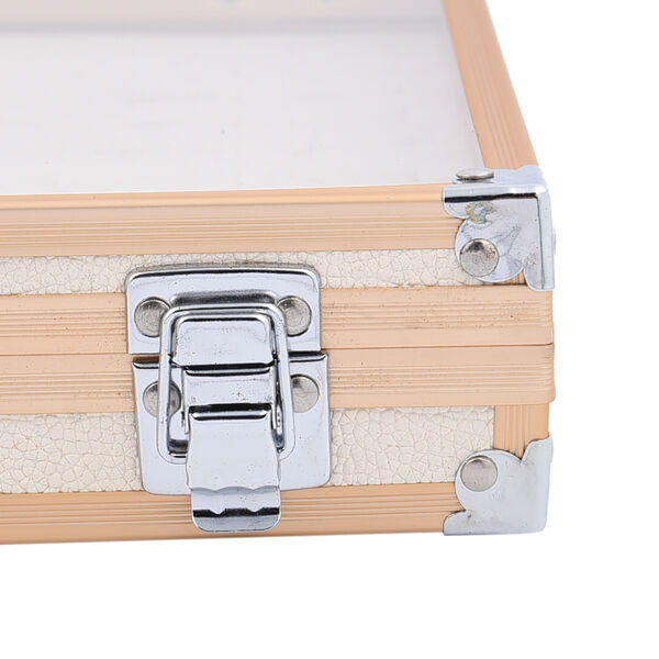 100-Ring Koffer aus Aluminium mit anlaufresistentem Bezug, Elfenbein image number 5