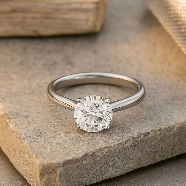 LUXURIANT IGI zertifizierter VS-E Labor Diamant Ring in 950 Platin - 2 ct. image number 2