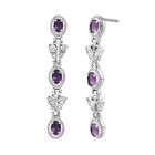 Afrikanischer Amethyst Ohrringe  Edelstahl ca. 2.49 ct