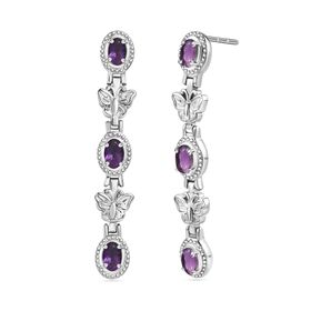 Afrikanische Amethyst Ohrringe - 2,49 ct.