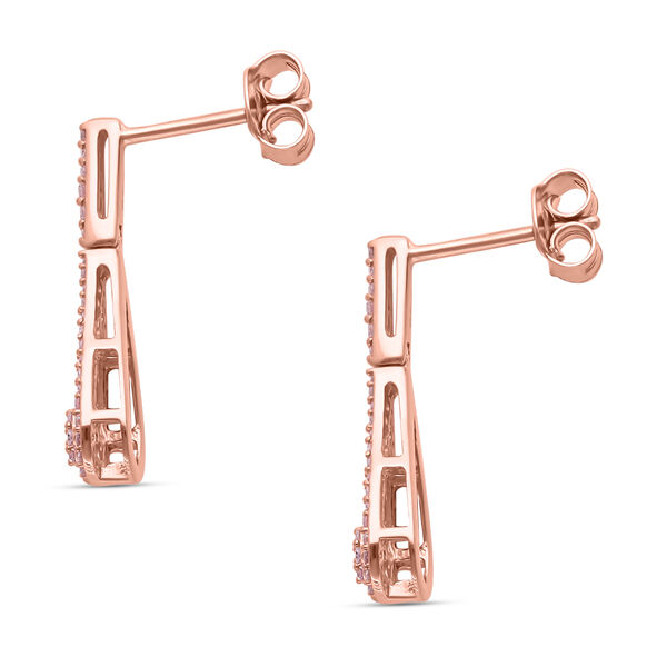 Nat&uuml;rliche, rosa Diamant-Ohrringe - 0,33 ct. image number 4