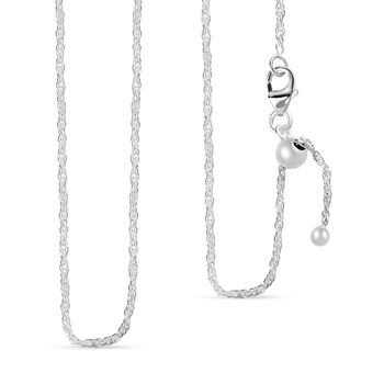 K&ouml;nigskordelkette in 925 Silber, 50 cm