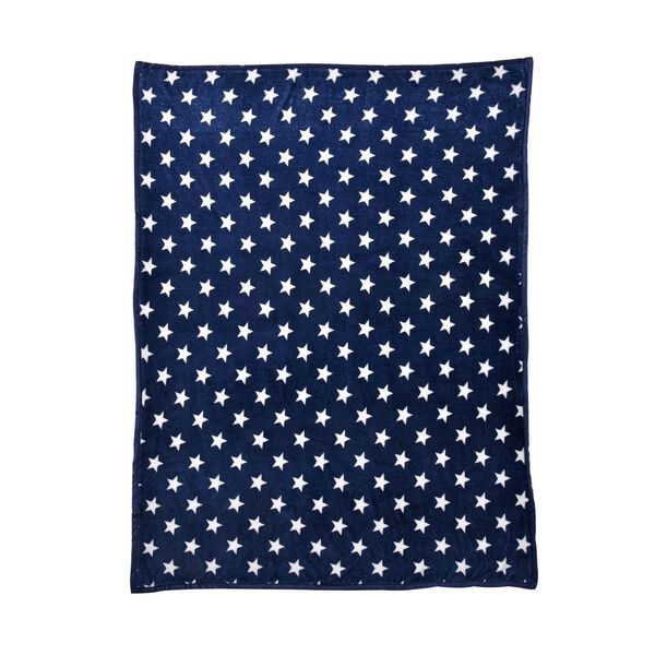 Bedruckte Flanell-Decke, gestrickt, rot image number 6