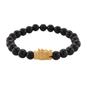 Shungit Armband ca. Flexibles cm 925 Silber vergoldet ca. 75,00 ct.