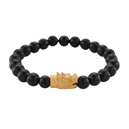 Shungit Armband, flexibel, 925 Silber vergoldet ca. 75.00 ct