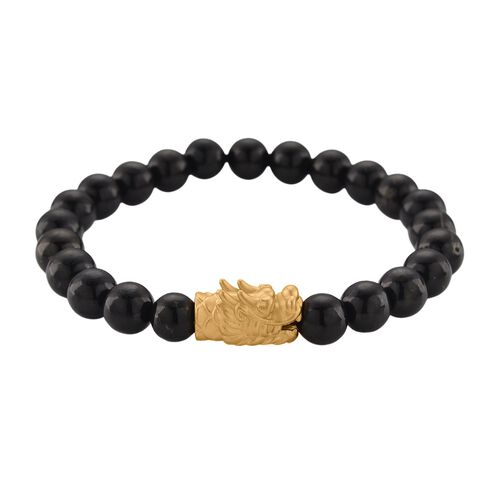 Shungit Armband ca. Flexibles cm 925 Silber vergoldet ca. 75,00 ct. image number 0
