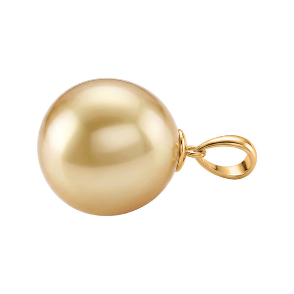 AAAA Goldene S&uuml;dsee Perle (13-14 mm) Anh&auml;nger 750 Gold image number 1