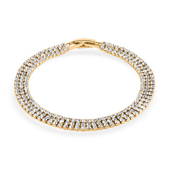 Wei&szlig;er Zirkonia Armband ca. 19 cm Nickelfreies Messing Standard 4.00 ct