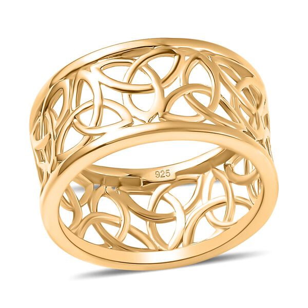 925 Silber 750 Gelbgold VermeilRing (Größe 17.00) image number 11