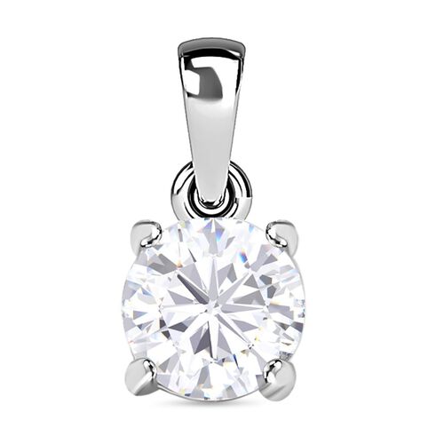 Moissanit Anhänger 925 Silber platiniert ca. 0,99ct image number 0