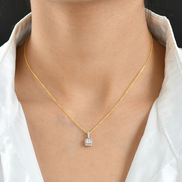 LUXURIANT DIAMOND - Lab Grown Diamant SI-GH Schmuckset ca. 45 cm 925 Silber 750 Gelbgold Vermeil ca. 0.40 ct image number 3