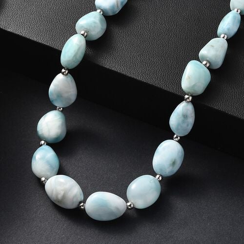 AA Larimar Halskette ca. 45 cm 925 Silber rhodiniert ca. 200,00 ct. image number 1