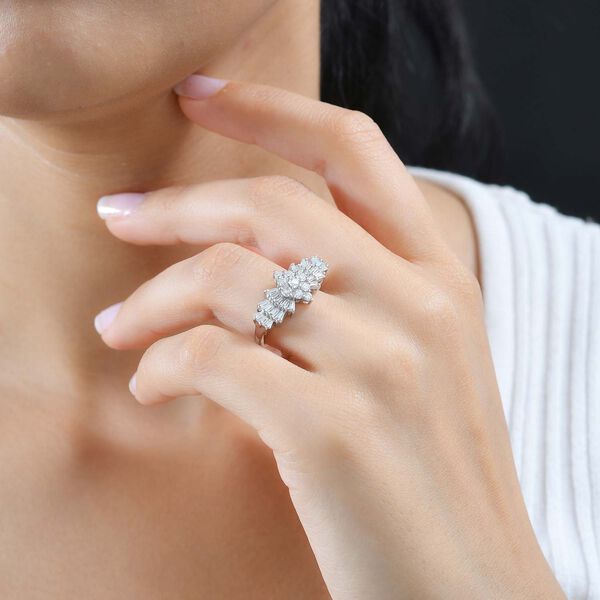 Moissanit Ballerina Ring, 925 Silber rhodiniert - 1,11 ct. image number 11