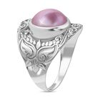 Royal Bali Kollektion - Rosa Mabenperlen Ring, 925 Silber (Größe 16.00) image number 3