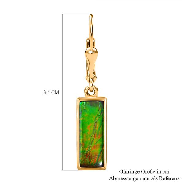 Kanadische Ammolit-Solit&auml;r-Ohrh&auml;nger in Silber image number 6