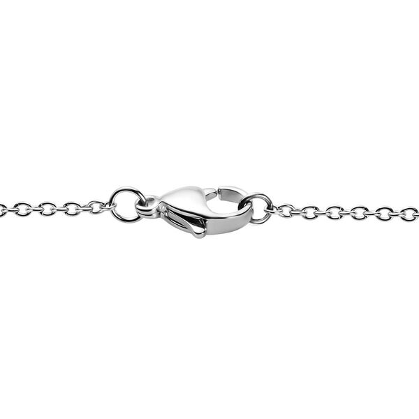 Weiße Süßwasser Perle und Zirkonia Anhänger mit 50cm Kette image number 4