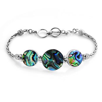 Royal Bali Kollektion - Abalone Muschel und Koralle Armband, 20 cm