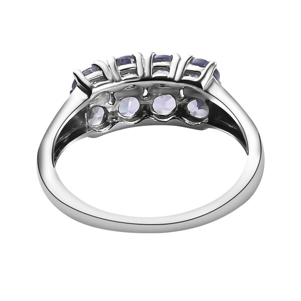 Tansanit-Ring, 925 Silber platiniert  ca. 0,86 ct image number 6