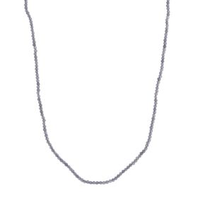 Labradorit Halskette ca. 50 cm 925 Silber rhodiniert ca. 26.50 ct