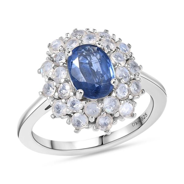 D'Joy AA Natürlicher Kaschmir Kyanit und Regenbogen Mondstein Ring - 2,68 ct. image number 4